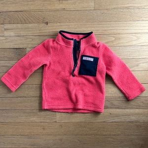 Vineyard vines half zip Sherpa pullover 2T salmon colored